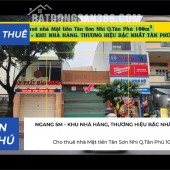 Cho thuê nhà Mặt tiền Tân Sơn Nhì Q.Tân Phú 100m² - KHU CỰC SẦM UẤT